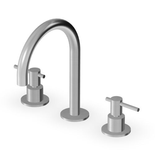 Zweigriffmischer für Waschtisch - ZHL515 series - ZUCCHETTI - Aufsatz / Edelstahl / für Badezimmer