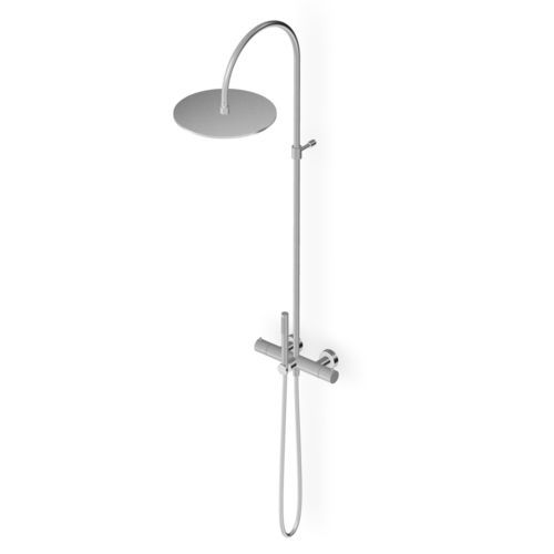 Edelstahl-Duschsäule - ZHE758 series - ZUCCHETTI - wandmontiert / modern / Mischbatterie