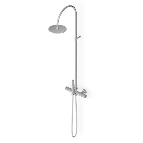 Edelstahl-Duschsäule - ZHE763 series - ZUCCHETTI - wandmontiert / modern / Mischbatterie
