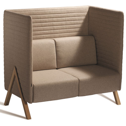 Modernes Sofa - VISION - CAPDELL - Stoff / Hochlehner / grau