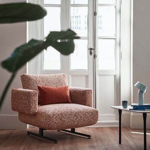 Moderner Sessel - NODAL - CAPDELL - Stoff / regelbar / rosa