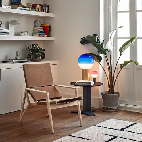 Moderner Sessel - ICONICA - CAPDELL - Stoff / Leder / Buche