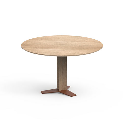 Moderner Tisch - TRI-STAR - CAPDELL - Eiche / Gestell aus Aluminium / Gestell aus heißlackiertem Stahl