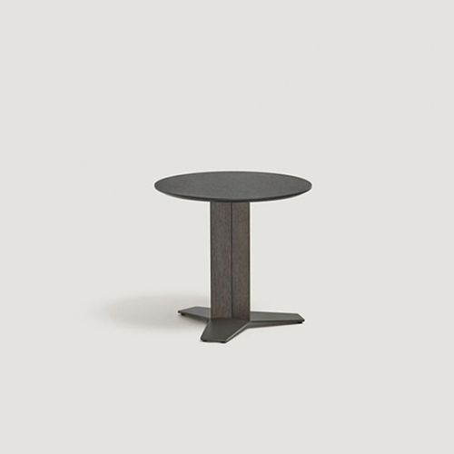 Moderner Couchtisch - TRISTAR - CAPDELL - Eiche / Holzfurnier / Gestell aus Aluminium