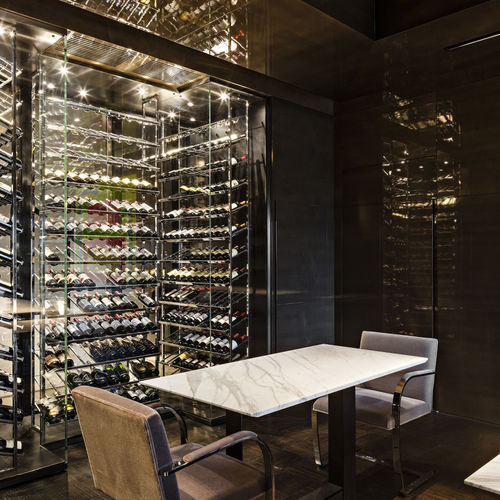 Einbau-Weinkühlschrank - MAISON DES L - PROVINTECH - Edelstahl / Glas / verglast
