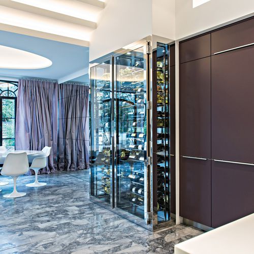 Einbau-Weinkühlschrank - VILLA T - PROVINTECH - Edelstahl / Glas / verglast
