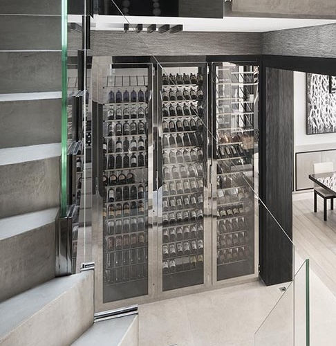 Einbau-Weinkühlschrank - APPARTEMENT T - PROVINTECH - Edelstahl / verglast / maßgefertigt