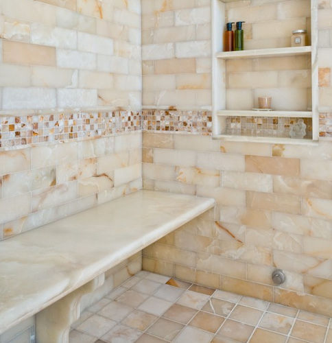 Badezimmer-Fliesen - BIANCO ONYX SELECT - ARTISTIC TILE - Wand