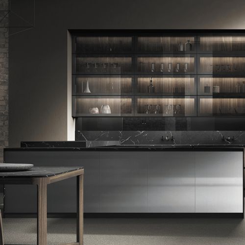 Moderne Küche - TIZNAR STAMP - MUEBLES DOCA - Holz / Glas / Aluminium