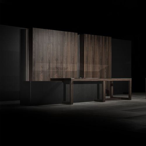 Moderne Küche - EUME ACACIA OLD - MUEBLES DOCA - Holz / Glas / Porzellan