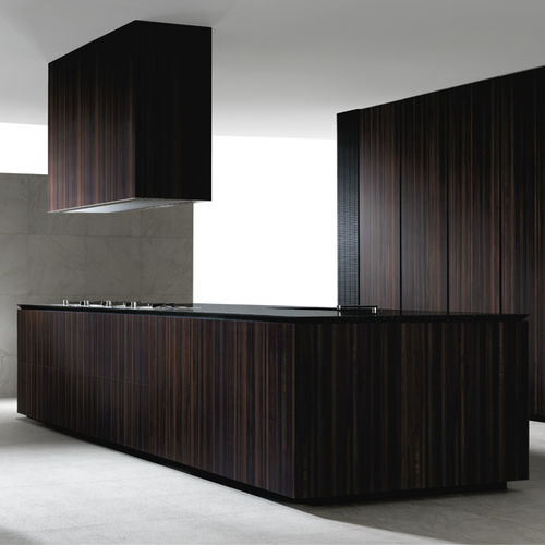 Moderne Küche - ANGON MOOCCA - MUEBLES DOCA - Holzfurnier / Kochinsel / ohne Griff
