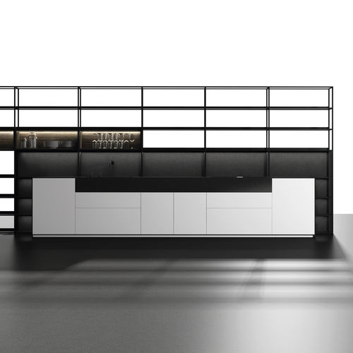 Moderne Küche - ALBENS SEDAMAT  - MUEBLES DOCA - Glas / Laminat / Holzfurnier