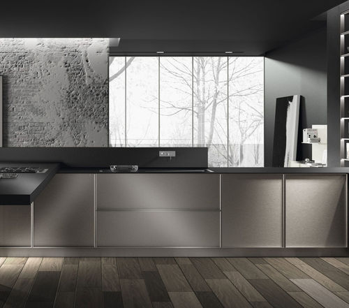 Moderne Küche - ANVIL ACERO / FRAME KAREE  - MUEBLES DOCA - Stahl / anodisiertes Aluminium / U-Rohr