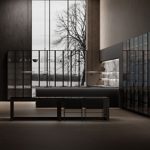 Moderne Küche - BAKER - LUXURY STONE - MUEBLES DOCA - Esche / Glas / Keramik