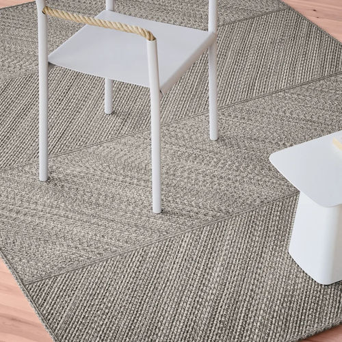 Moderner Teppich - CORDE CHEVRON  - KVADRAT - Streifenmuster / Baumwolle / Neuseelandwolle