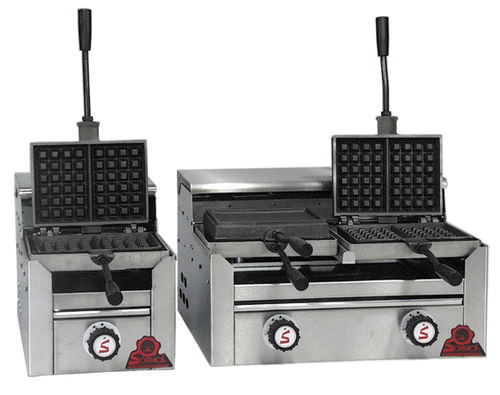 Profi-Waffeleisen - 19066 - SOFRACA - Gas / rechteckig / Einzel