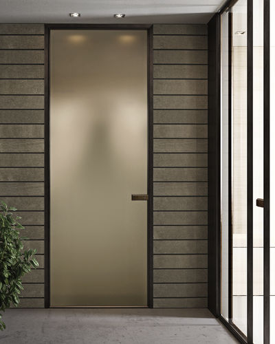 Tür für Innenbereich - G-LIKE : 1VT 80MM - GIDEA - Aluminium / Laminat / einflügelig