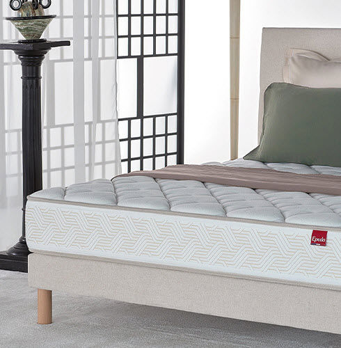 Doppelbett-Matratze - BROADWAY - Epeda - Schaumstoff / 140x190 cm / weiß
