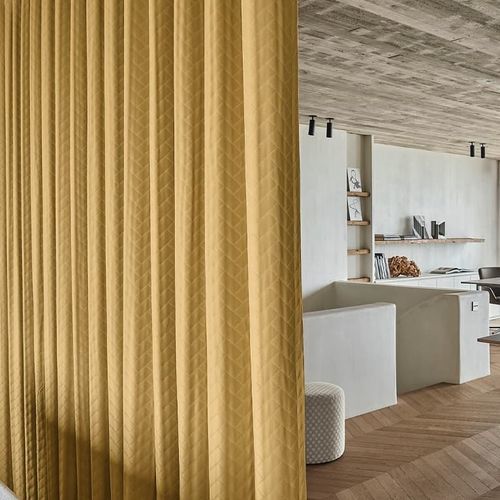 Vorhangstoff - SILVER LINING - JAB ANSTOETZ FABRICS - einfarbig / geometrisches Muster / Textilene