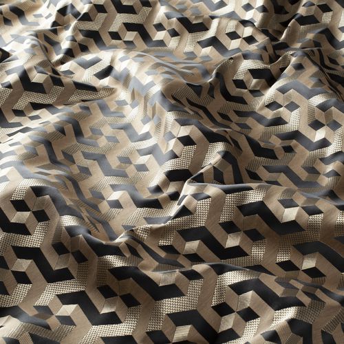 Vorhangstoff - MALACHIT - JAB ANSTOETZ FABRICS - geometrisches Muster / Polyester / Baumwolle