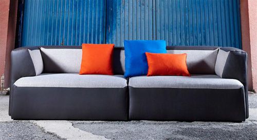 Modulsofa - CAYMAN - GRASSOLER - modern / Stoff / mehrfarbig