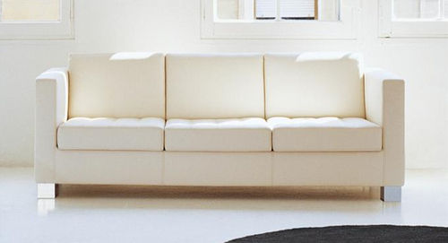 Modernes Sofa - INTERVAL - GRASSOLER - Stoff / braun / 3 Plätze