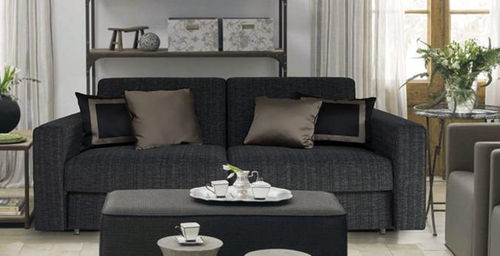 Bettsofa - SENECA - GRASSOLER - modern / Stoff / schwarz