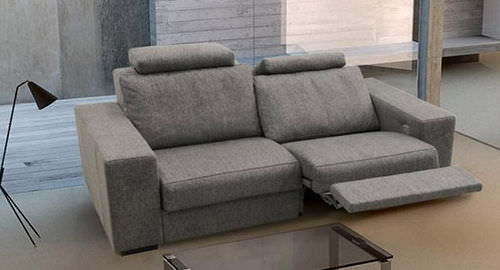 Modernes Sofa - RANSOM - GRASSOLER - Stoff / schrägstellbar / mit Kopfstütze