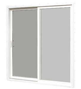 Glasschiebetür - JAZZ® SLIM - Royal Group Technologies - Vinyl / mit Doppelverglasung