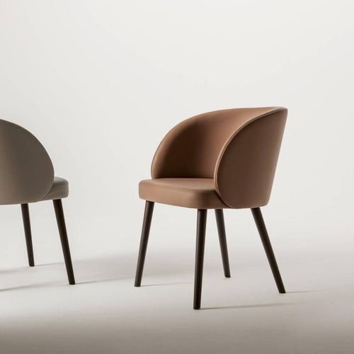 Stuhl / minimalistisches Design - LV 101 - LAURAMERONI - für den Innenraum / Stoff / Samt