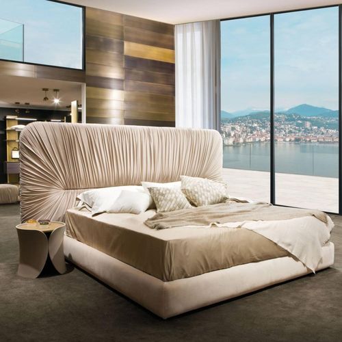 Doppelbett - DRAPÈ - LAURAMERONI - modern / Polster / Kopfteil