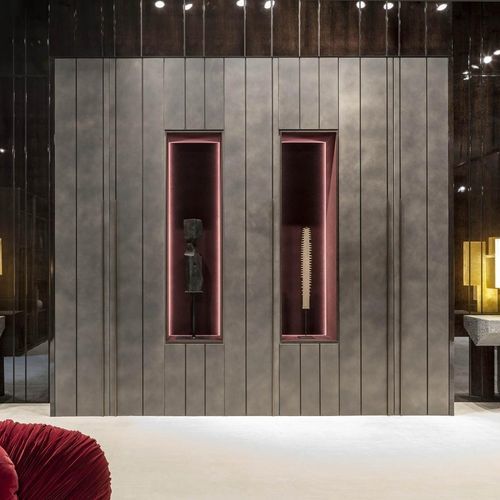Moderner Geschirrschrank - Line - LAURAMERONI - lackiertes Holz / gebeiztes Holz