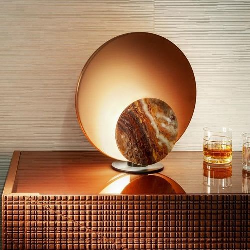 Tischlampe - Clis  - LAURAMERONI - Messing / Kupfer / Onyx