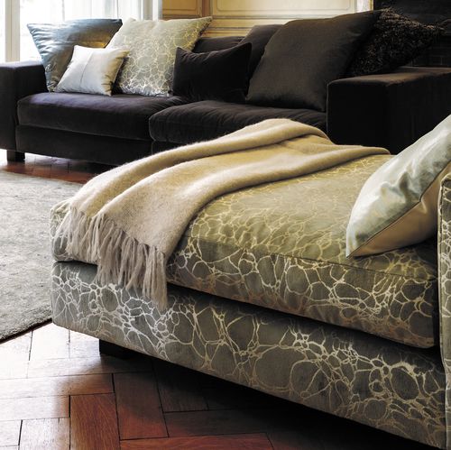 Möbelstoff - VELVET MARBLE - Fischbacher 1819 - Motiv / Polyester / Baumwolle