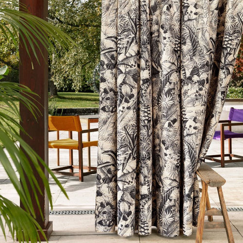 Vorhangstoff - KWAZULU - Fischbacher 1819 - Naturmotiv / Tiermuster / Polyester