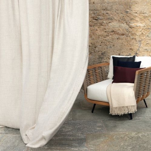 Vorhangstoff - ALBULA  - Fischbacher 1819 - einfarbig / Polyester / Trevira CS®