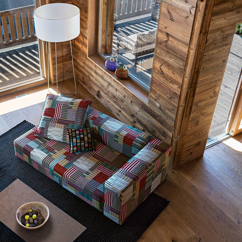 Möbelstoff - STRIPES MOSAIC - MISSONI HOME - Streifenmuster / Samt / Jacquard