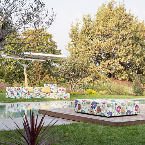Möbelstoff - POPPIES - MISSONI HOME - Streifenmuster / Blumenmotive / für den Außenbereich