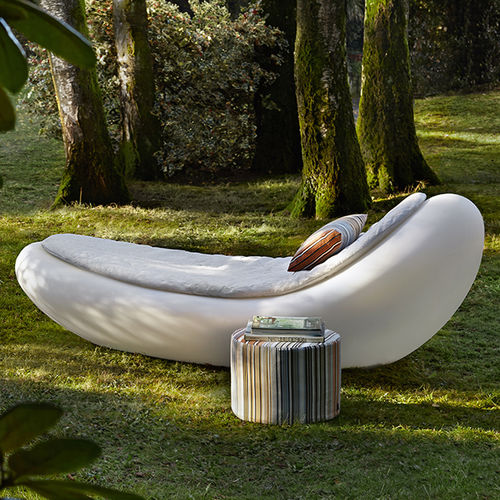 Möbelstoff - PASSION FLOWER - MISSONI HOME - Streifenmuster / für den Außenbereich / bedruckt