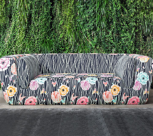 Möbelstoff - POPPIES NIGHT - MISSONI HOME - mehrfarbig / Blumenmotive / Baumwolle