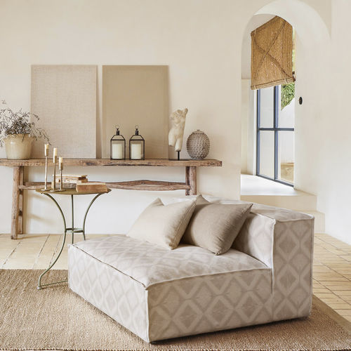 Möbelstoff - SAHEL : MERE  - ALHAMBRA - für Vorhänge / geometrisches Muster / Baumwolle