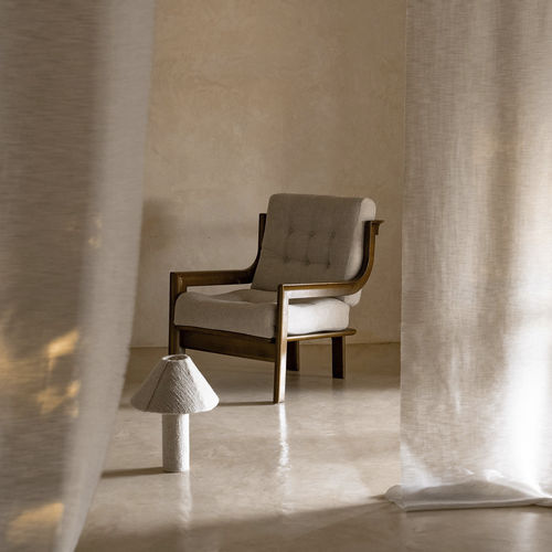 Einfarbige Gardine - REI  - ALHAMBRA - Segeltuch / Polyester / transparent