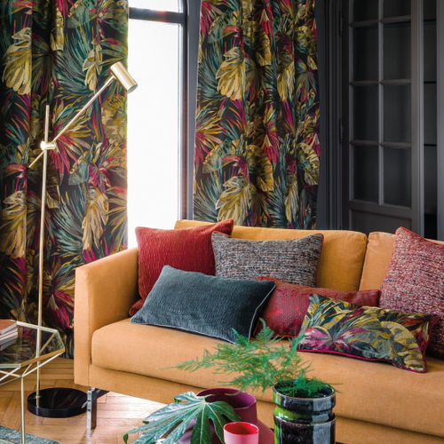 Möbelstoff - HEDONIE - CASAMANCE - für Vorhänge / Blumenmotive / Baumwolle