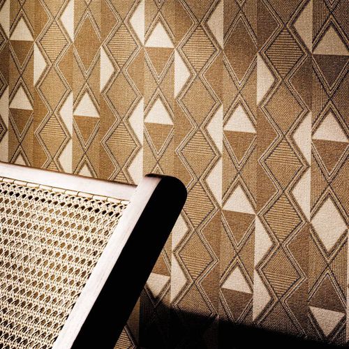 Moderne Tapete - CALCADA - CASAMANCE - Vinyl / geometrisches Muster / Stoffoptik