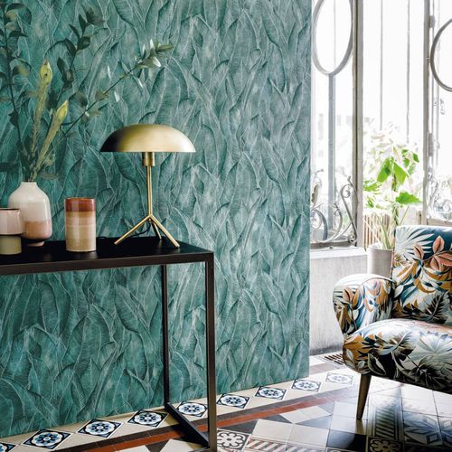 Moderne Tapete - AMAZONE - CASAMANCE - Vinyl / Naturmotiv / Stoffoptik