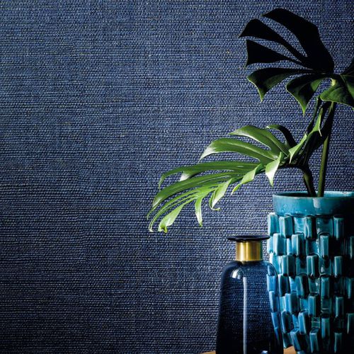 Moderne Tapete - CARIOCA - CASAMANCE - Vinyl / einfarbig / Stoffoptik