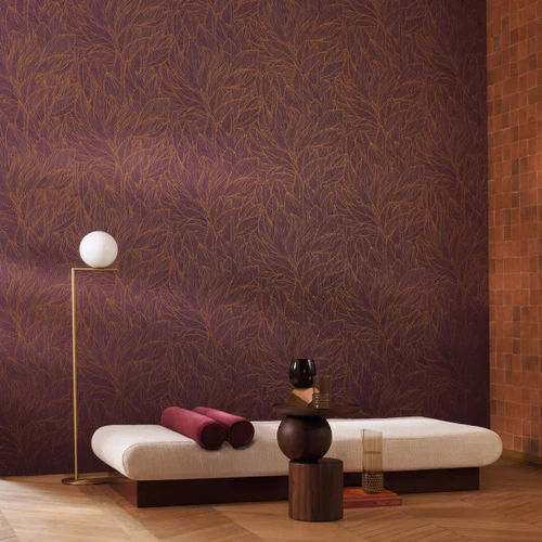 Moderne Tapete - HOSTA  - CASAMANCE - Naturmotiv / Stoffoptik / grau