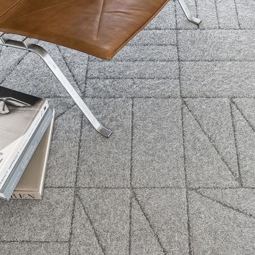 Moderner Teppich - PELLO - casalis - Motiv / aus Alpacawolle / rechteckig