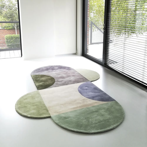 Moderner Teppich - UNFOLD - casalis - Motiv / Wolle / Bambus