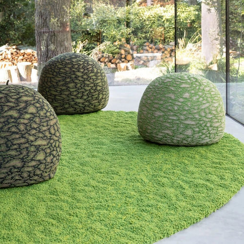 Moderner Teppich - EARTH - casalis - einfarbig / Wolle / rechteckig